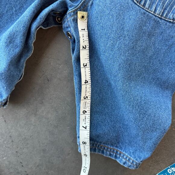 Vintage Y2K Disney Winnie the Pooh Blue Denim Overalls Jumpsuit Baby Girl 18 Mos - Picture 6 of 7